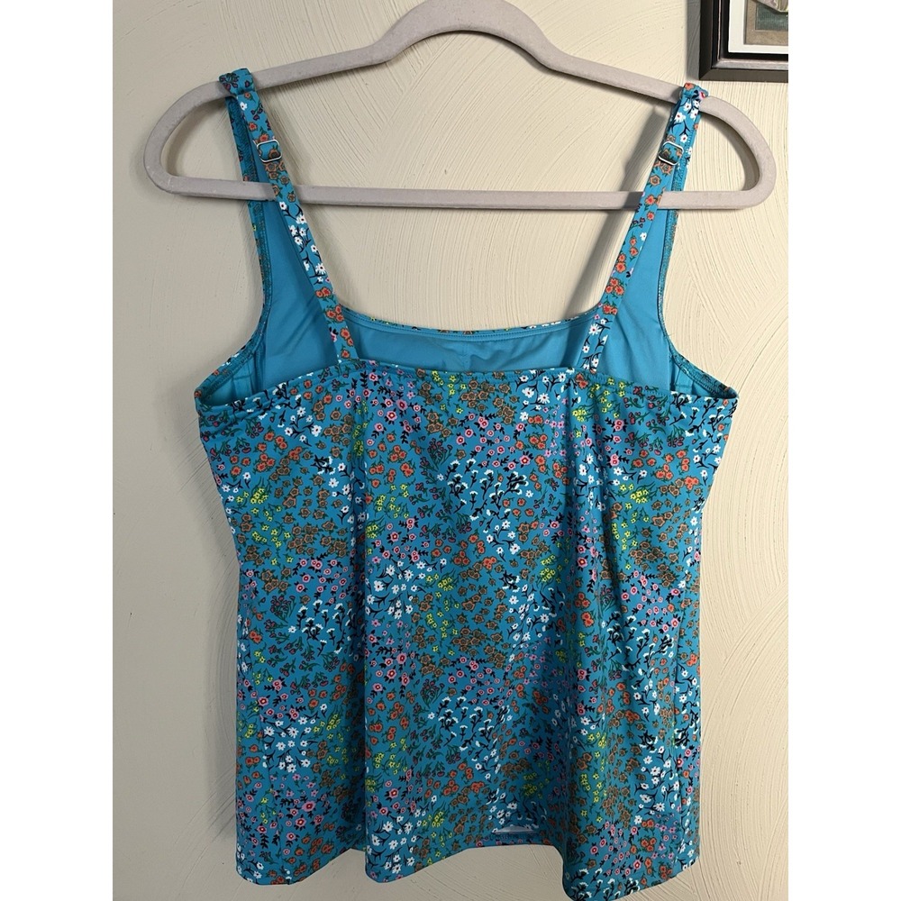 Lands End Size 10 Square Neck Tankini Swimsuit Top - Picture 3 of 13
